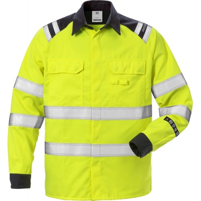 Fristads Flamestat výstražná košeľa 7050 ATS Fluorescenčná žltá Námornícka modrá
