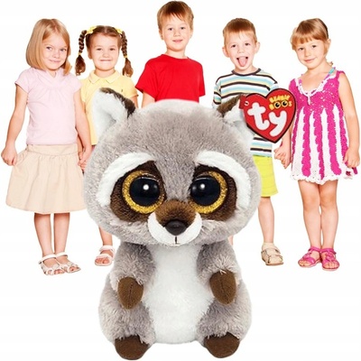 Ty Beanie Boos OAKIE mýval šedý medium 6˝ 15 cm