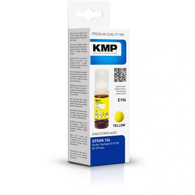Compatible KMP Tinte EcoTank T00P4 Жълта касета за принтер от трети производител, 70 мл (1648,0009)