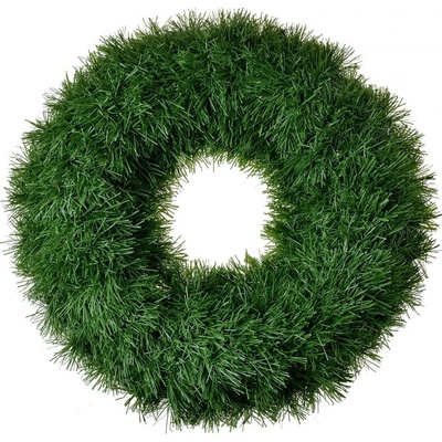 Clayre & Eef Zelený plastový vánoční věnec - Ø 45*10 cm