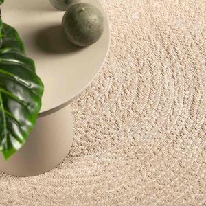 Pure Line Home Пътека zizur, имитация на юта, кръгла шарка, за закрито и открито, бежова