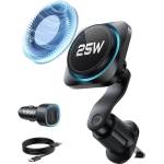 ESR omnilock cryoboost magnetic magsafe vent car mount wirlesss charger qi2.2 25w black (4894240273036)