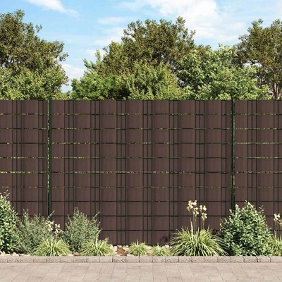 vidaXL Stínící plotové fólie 4 ks PVC 35 x 0,19 m hnědé