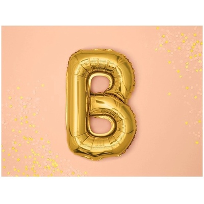 Party Deco FB2M B 019 Fóliový balón zlatý písmeno 35 cm B