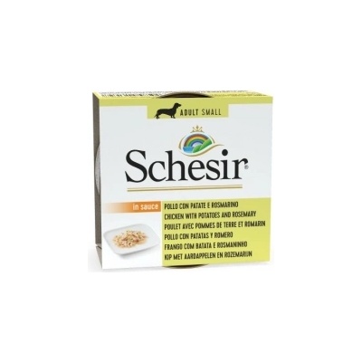 Schesir - Консервирана храна за кучета от малки породи, с пилешко с картофи и розмарин, 85 гр