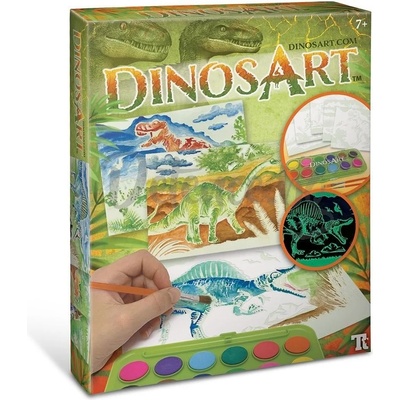 Dinosart Картини за оцветяване DinosArt - Динозаври, с акварелни бои (D15052)