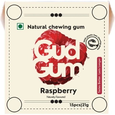 Gud Gum malinové přírodní žvýkačky - 15 ks