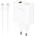 Huawei Оригинално Зарядно с Кабел, Honor 100W USB-A/USB-C Super Charge 220v, Бял (HN-200500C02)