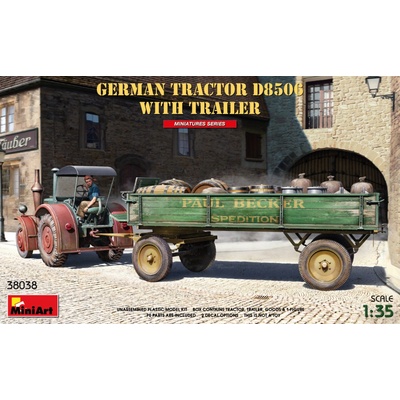 MiniArt German Tractor D8506 with Trailer 1:35