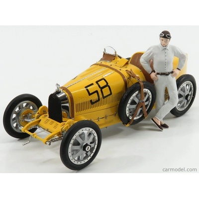 Cmc Bugatti T35 N 58 With Driver Figure 1924 Žlutá 1:18
