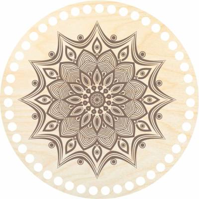 Woody Crafts Dno/víko - kruh 20 cm, Mandala Lux