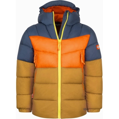 TROLLKIDS Детско синтетично яке Trollkids Kid's Kirkenes Jacket Synthetic jacket - Bronze / Mystic Blue / Flame Orange - размер 92 (EU) (703-6160-0111)