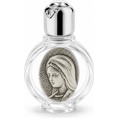 Skleněná lahvička na svěcenou vodu se svatou Marií – 15 ml