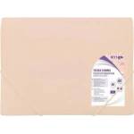 Strigo Briefcase with elastic band A4 PP apricot pastel STRIGO