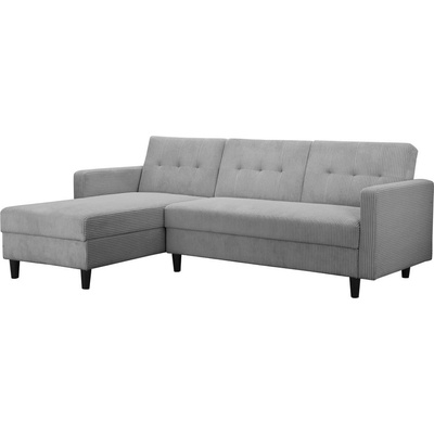 Støraa Светлосив сгъваем ъглов диван от рипсено кадифе Hartford - Støraa (59221045)