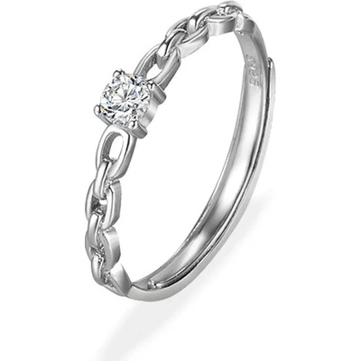 Majya Stříbrný nastavitelný prsten s kamínkem ALEXIA 10333