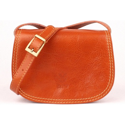 Vera Pelle crossbody kožená kabelka no. 46 hnědá