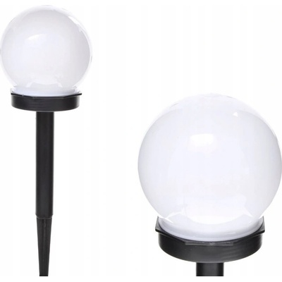 Dampod Záhradné solárne lampa osvetlenie guľa svetelný snímač čierna 10cm