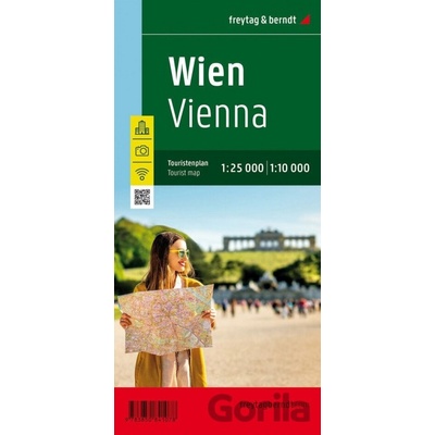 Freytag & Berndt Stadtplan Wien, Touristenplan. Vienna. Vienne Wien, 1:8.500 - 1:25.000. Wenen. Viena. Viden. Vieden. Bécs. Wied