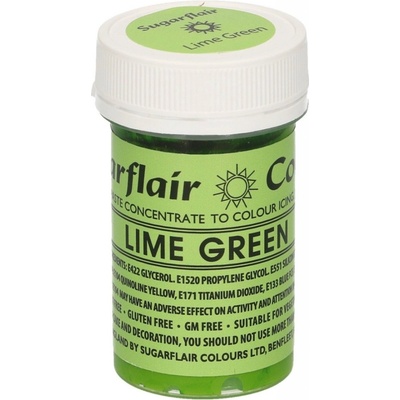 Sugarflair Colours Gélová farba Lime Green limetkovo zelená 25 g