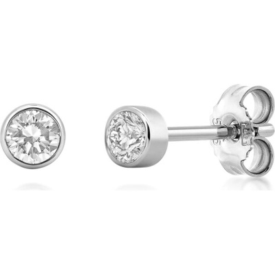 SOFIA DIAMONDS zlaté náušnice s diamantmi 2 x 0,14 ct UDER26659W-H-I1