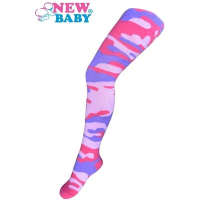New Baby bavlněné punčocháčky s maskáčovým vzorem růžovo fialové