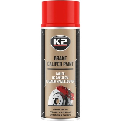 Sprej na brzd. strmene K2 Brake Caliper Paint Červený 400ml