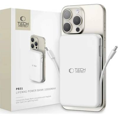Tech-Protect PB31 LifeMag s MagSafe 10000mAh bílá