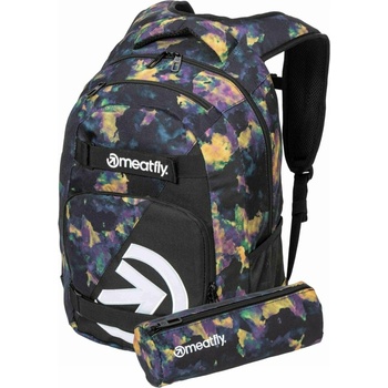 Meatfly раница Exile Dark Aquarel 24 L + МОЛИВНИК | Обем 24 L Meatfly | Cheren | Момичешки | ЕДИН РАЗМЕР