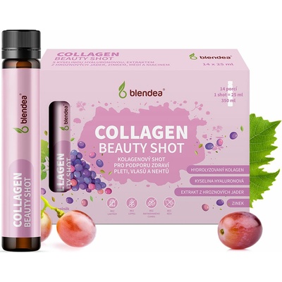 Blendea Collagen Beauty Shot s kyselinou hyaluronovou a zinkem 14 x 25 ml