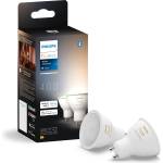 Philips White Ambiance GU10 LED spot pack of 2 (400lm), dimmable LED lamps for the Hue lighting system with warm white light, smart light control via voice and app - 929003666702