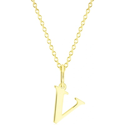 Gemmax Zlatý řetízek s písmenem „V“ GUSYN-43411-36261