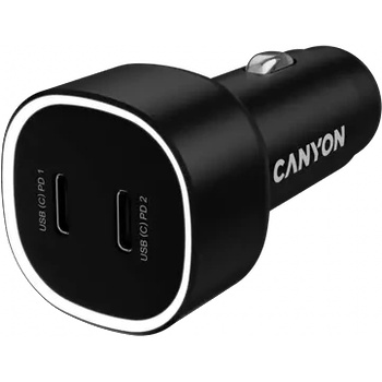 CANYON car charger OnDrive 60 PD 60W 2xUSB-C Black (CNE-CCABR3CC)