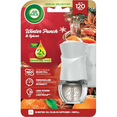 Air Wick Elektrický osviežovač vzduchu Fruity Winter Punch s náplňou 19 ml