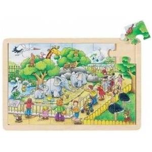 Goki Puzzle 24 el W zoo theme, Goki 57808