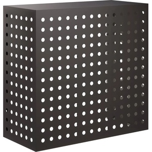 vidaXL Покритие за климатик Черно 110 x 50 x 105 см Стомана (8014143)