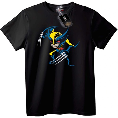 NOONEBRAND Тениска Wolverine Batman Сливане - 6XL, Black