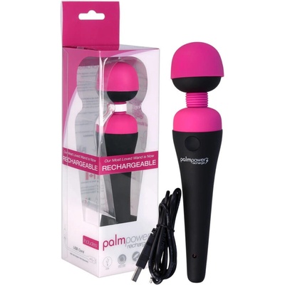 PalmPower Extreme Wand rechargeable massager pink-black
