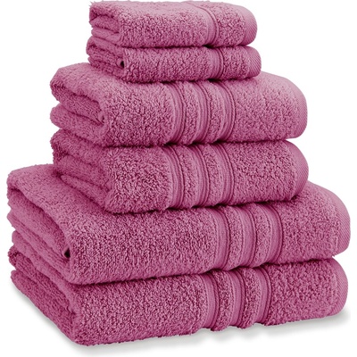 Catherine Lansfield Хавлиена кърпа Catherine Lansfield Zero Twist Cotton 6 Piece Towel Bale Set - Raspberry