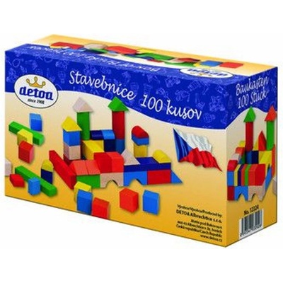 Detoa Kostky drevěné stavěcí 100 ks