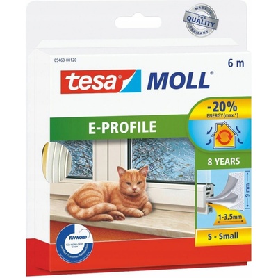Tesamoll Gumové těsnění E profil 6 m hnědé 05463-00123-00