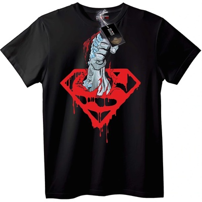 NOONEBRAND Тениска Superman Drip Hand - 2XL, Black