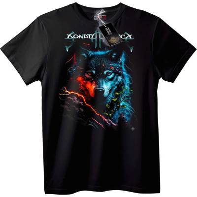 NOONEBRAND Тениска Sonata Arctica с вълк - 2XL, White