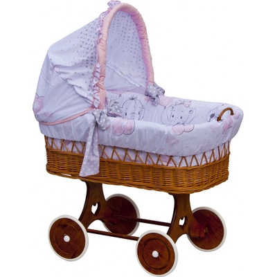 Scarlet Proutěný košíks boudičkou Gusto růžová – Zboží Dáma