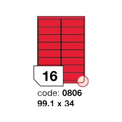 Rayfilm 99,1x34 mm 300 archů, fluo červená, R0132.0806D