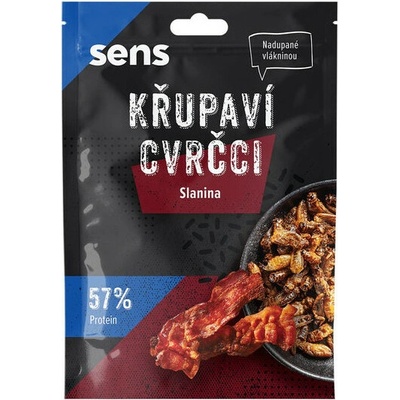 Sens Chrumkavé & pražené cvrčky Bacon 16 g