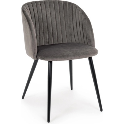 Bizzotto ТРАПЕЗЕН СТОЛ queen velvet 53x81, 5 СИВ (0734281)