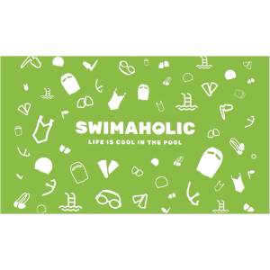 Swimaholic swimming world microfibre towel зелен