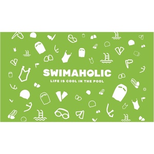 Swimaholic swimming world microfibre towel зелен