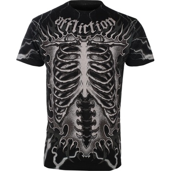 AFFLICTION Мъжка тениска affliction - melted bone - black - a27316-bk